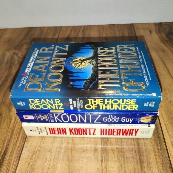 Dean Koontz Books Lot Of 3 Hideaway / The Good Guy / The House Of Thunder - Picture 1 of 5